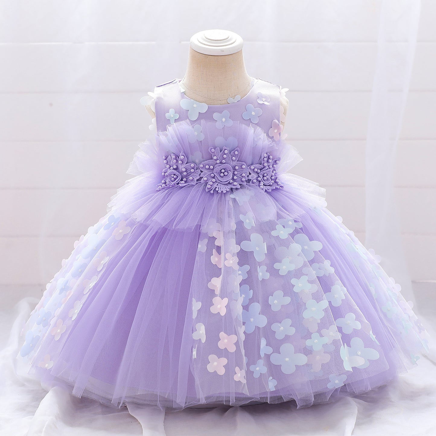 Vestido Lila, Flores, bosque encantado