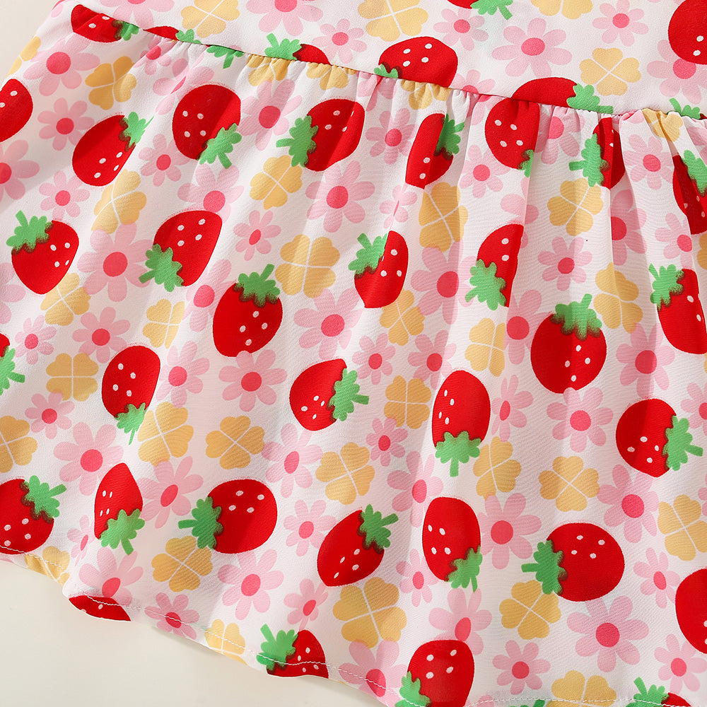 Vestido más sombrerito, rojo, frutilla🍓👒1206