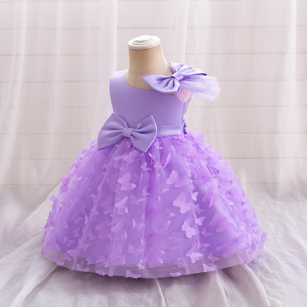 Vestido Lila Mariposas Elegante