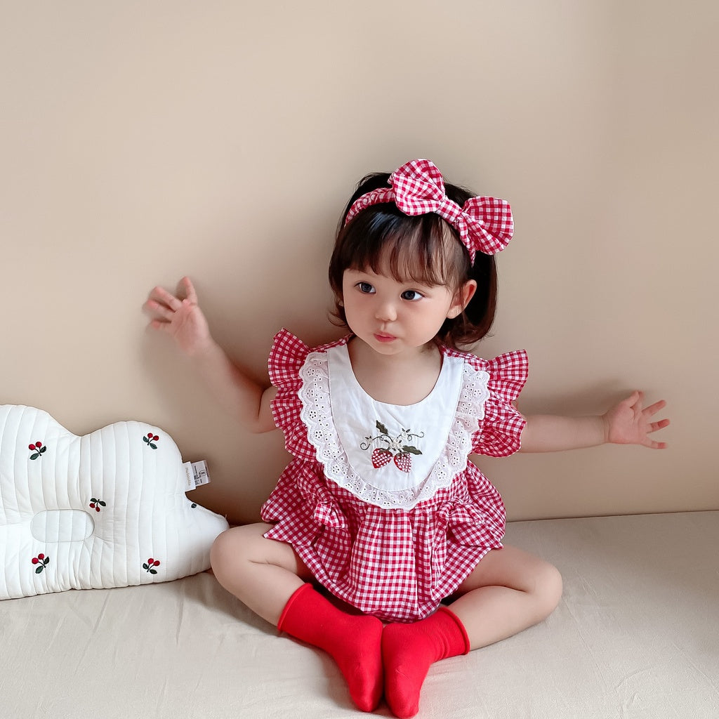 Conjunto Body más vincha frutillita, frutilla, 1071