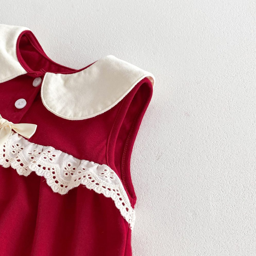 Body rojo , mameluco, cuello Peter pan, algodón, navidad,🍒 1093