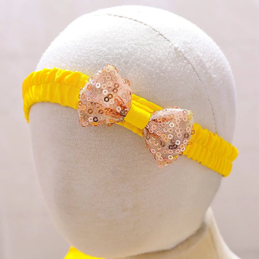 Vestido Amarillo con detalles dorados🌼 Abejita🐝 1344