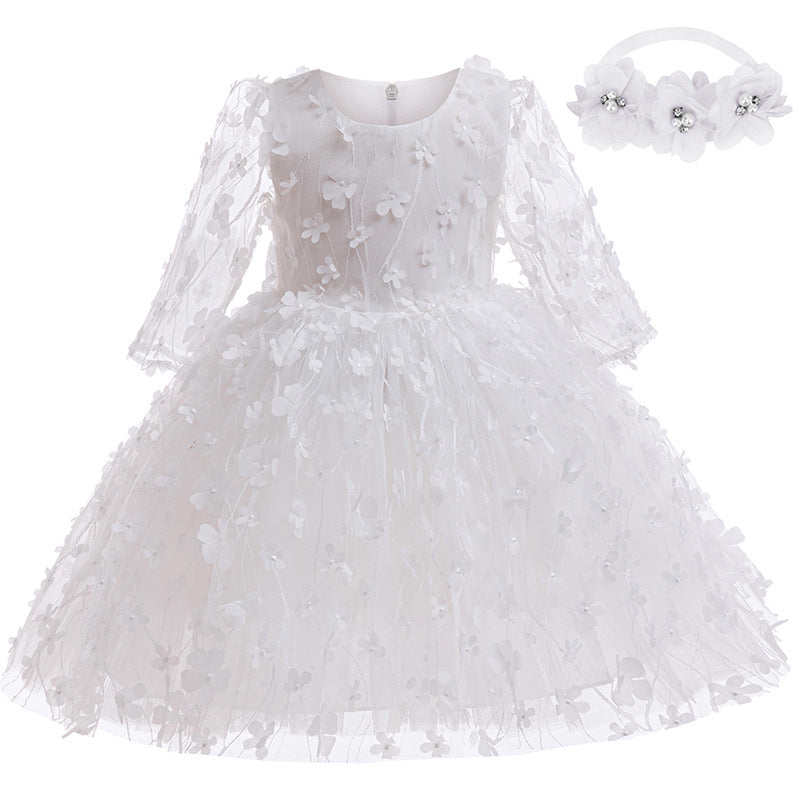 Vestido Rosa, blanco, flores, mariposas, bosque encantado,Bautismo, Cortejo