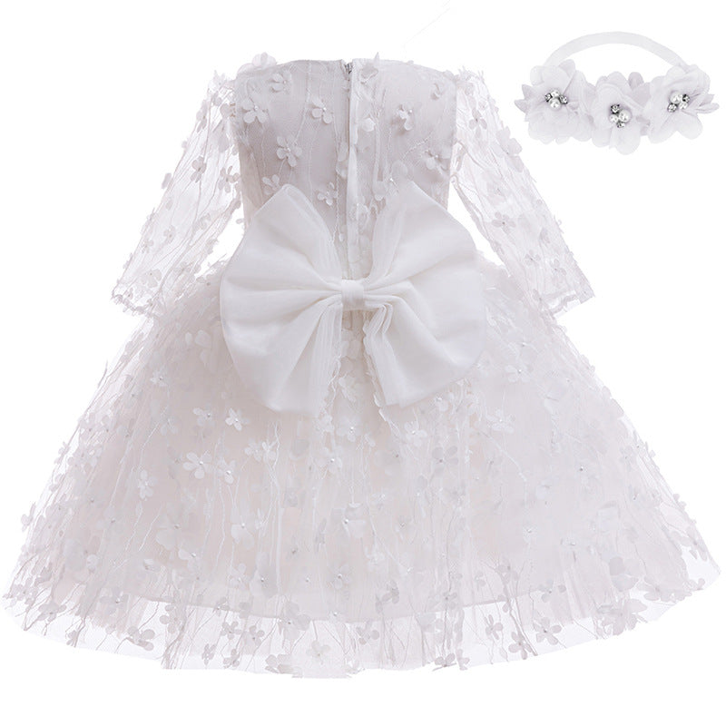 Vestido Rosa, blanco, flores, mariposas, bosque encantado,Bautismo, Cortejo