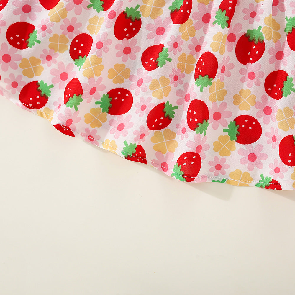 Vestido más sombrerito, rojo, frutilla🍓👒1206