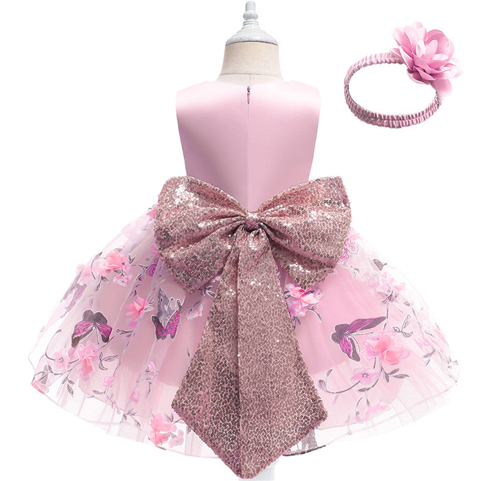 Vestido Rosa Mariposas