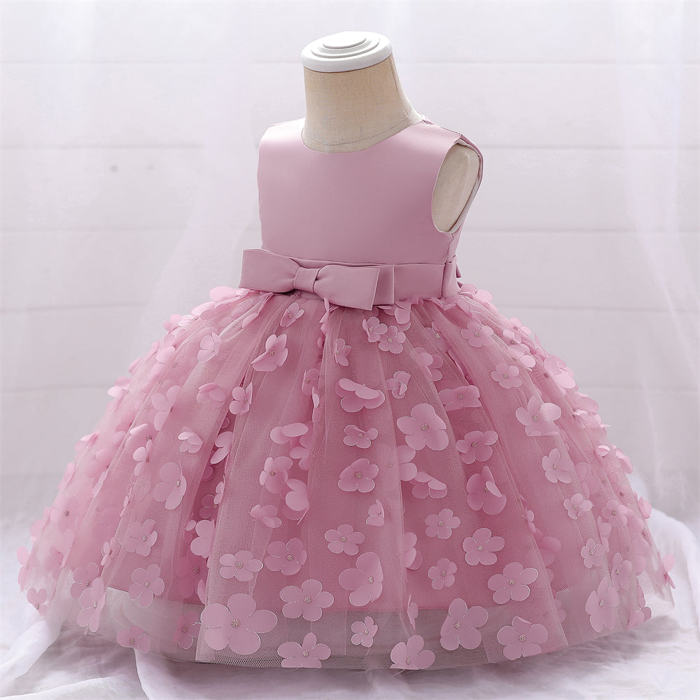 Vestido Rosa Vieja flores, bosque encantado