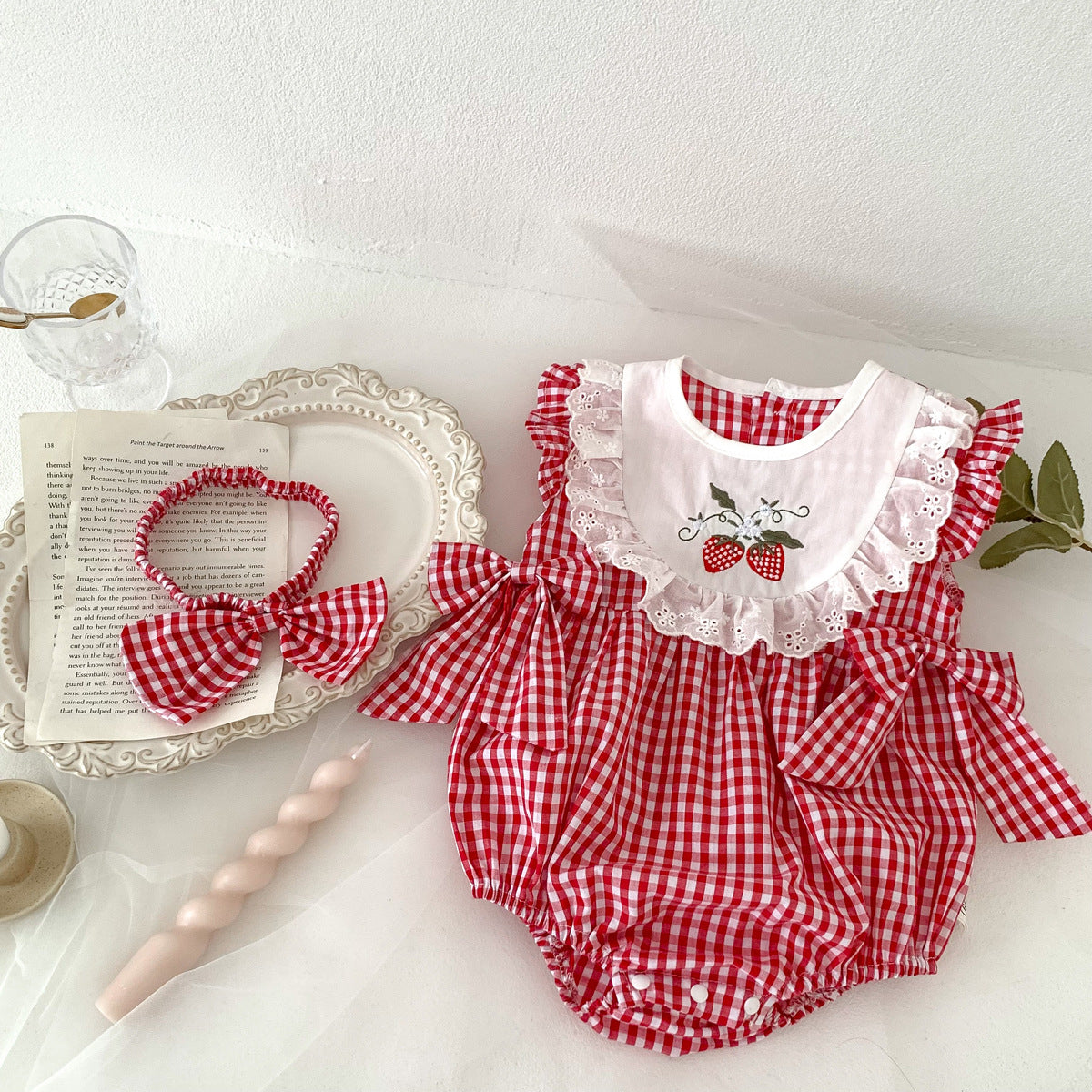 Conjunto Body más vincha frutillita, frutilla, 1071
