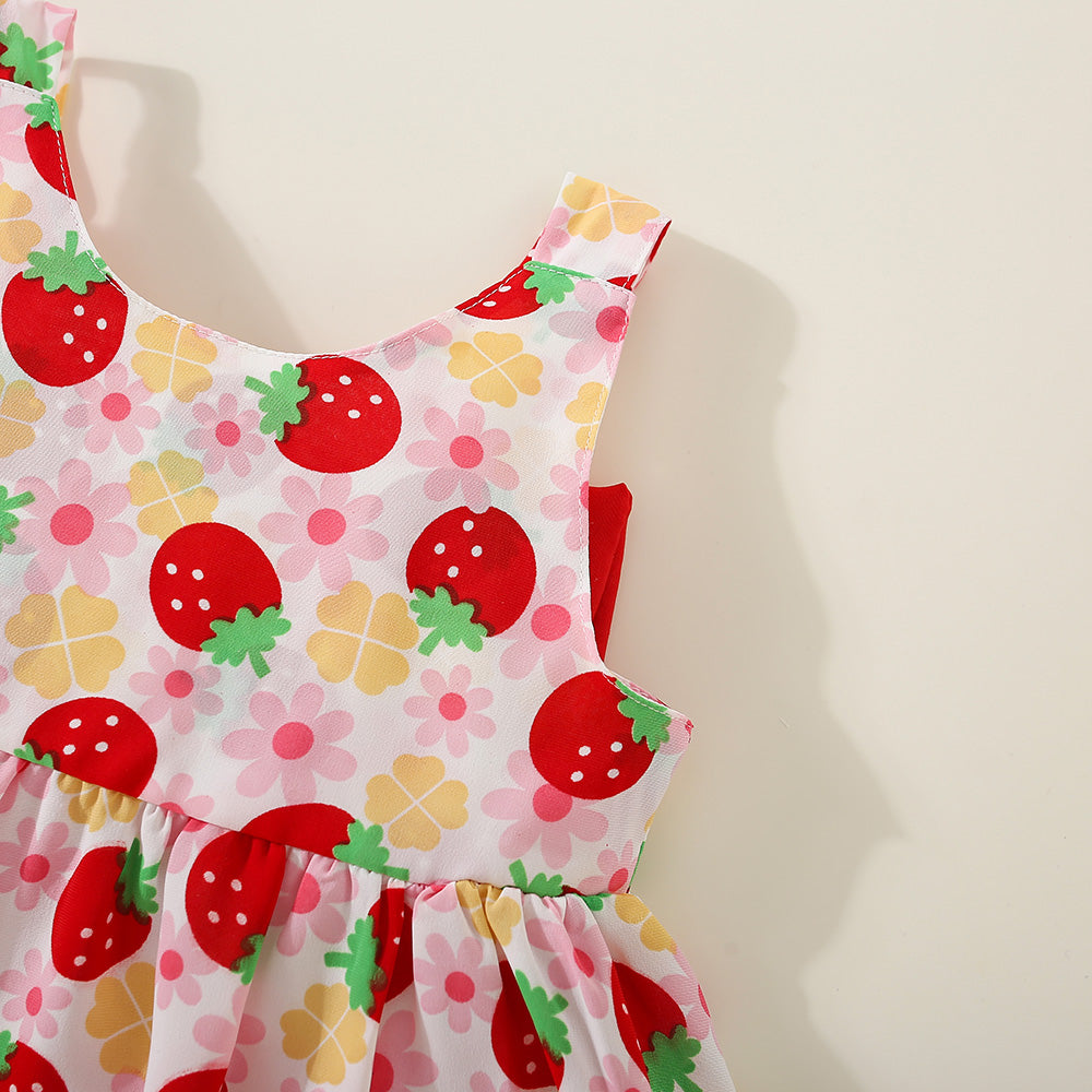 Vestido más sombrerito, rojo, frutilla🍓👒1206