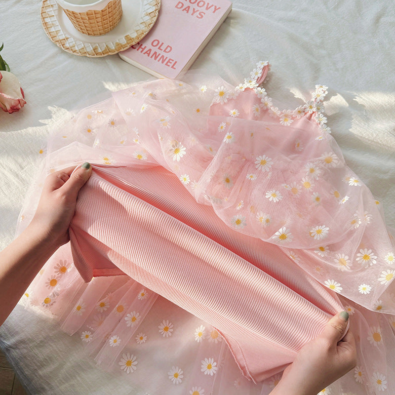 Vestido Rosa margaritas🌸 1184