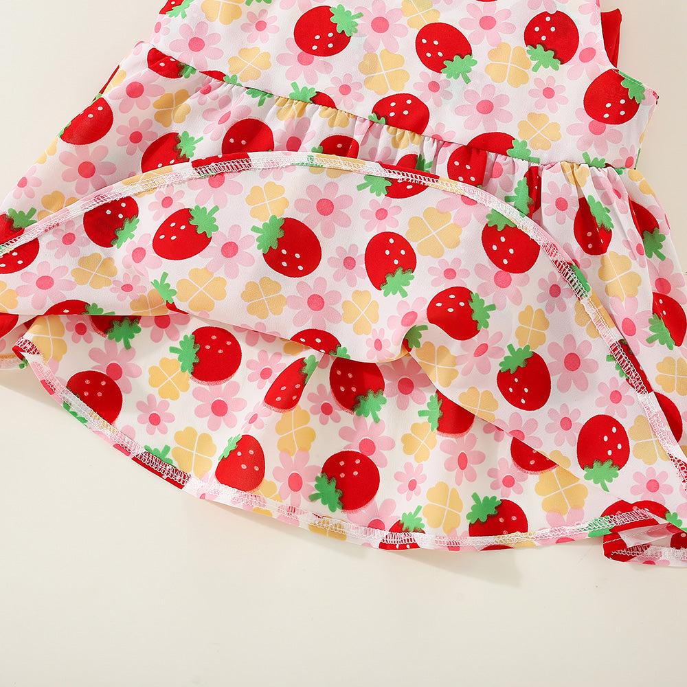 Vestido más sombrerito, rojo, frutilla🍓👒1206