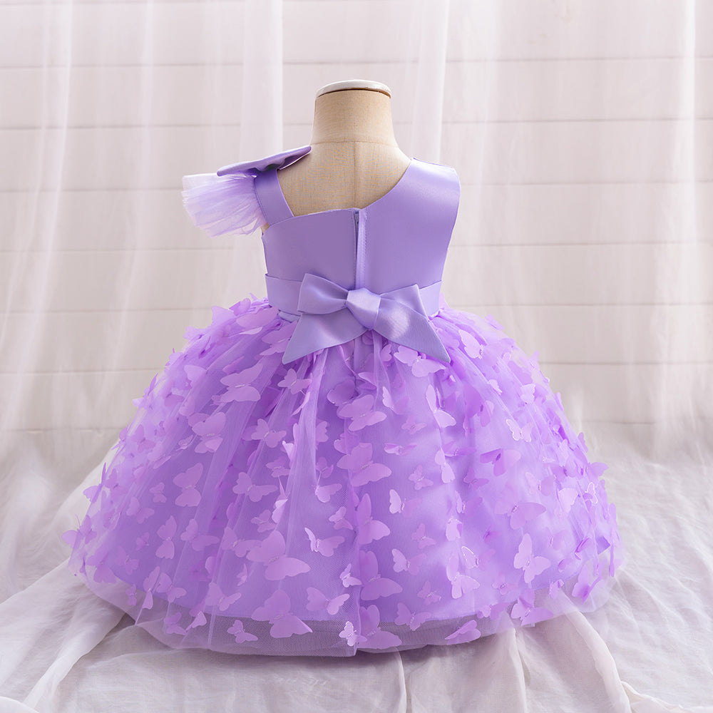Vestido Lila Mariposas Elegante