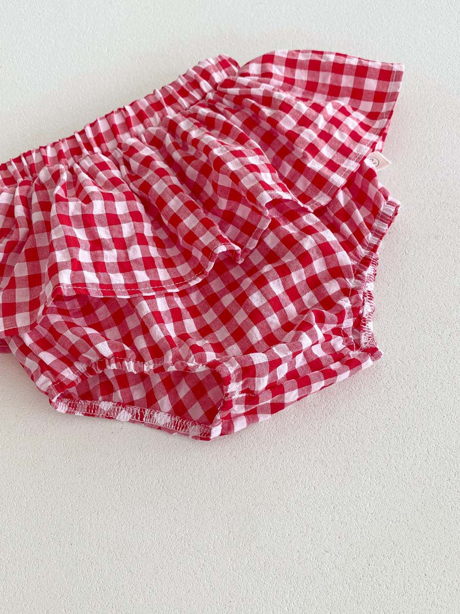Blusa más short cereza🍒 rojo, navidad, 1095