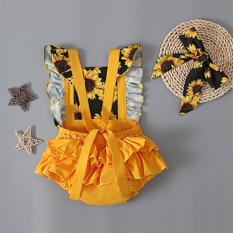 Conjunto Body más lazo girasoles🌻