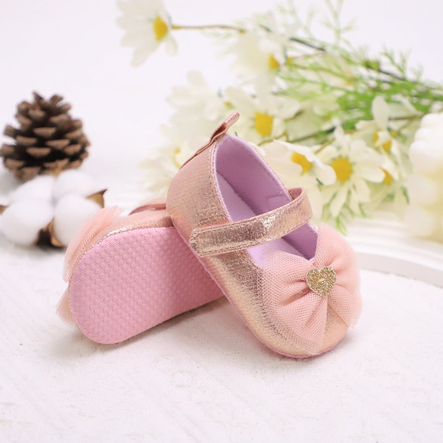 Zapatitos, calzado, rosa, dorado, negro, Cod 1055