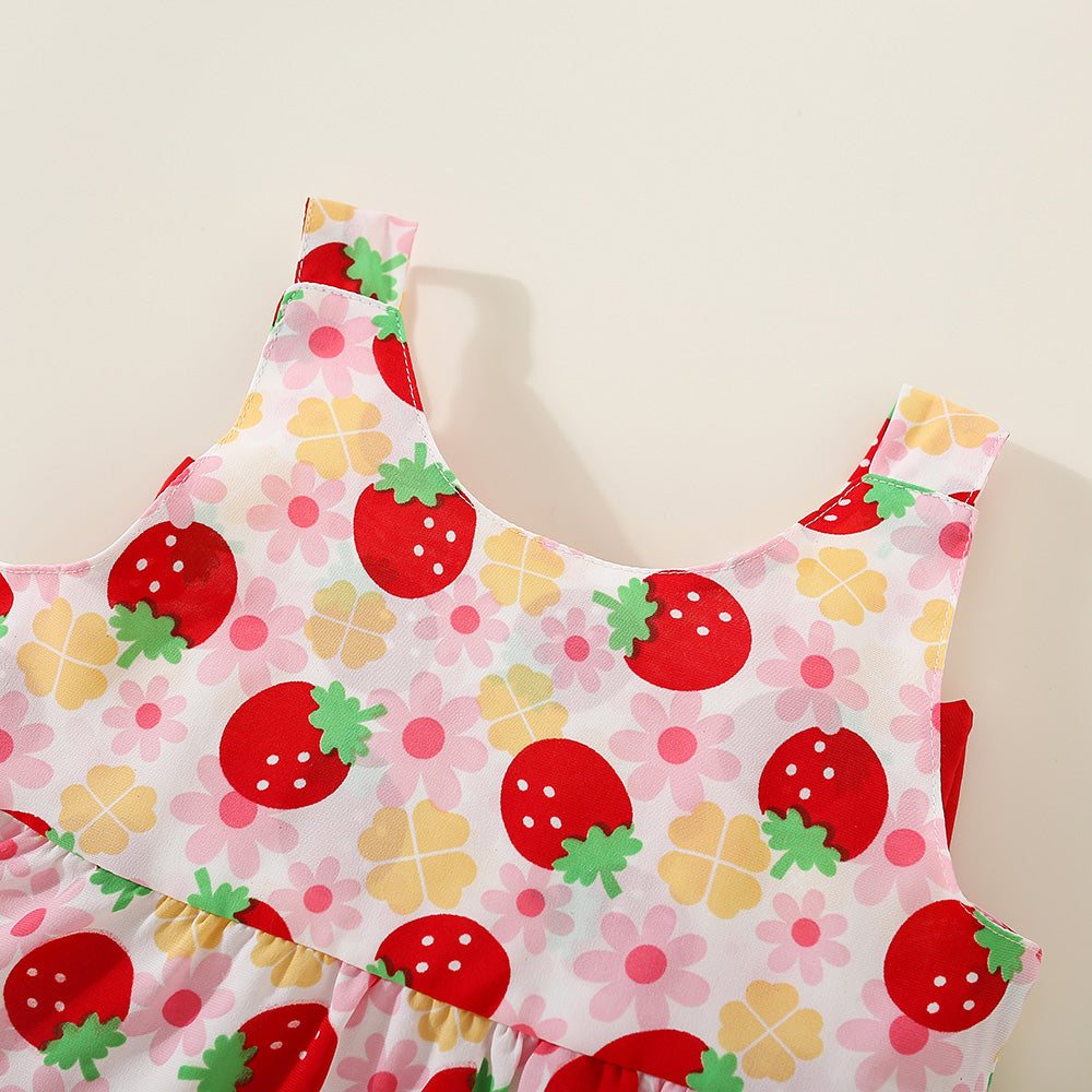 Vestido más sombrerito, rojo, frutilla🍓👒1206
