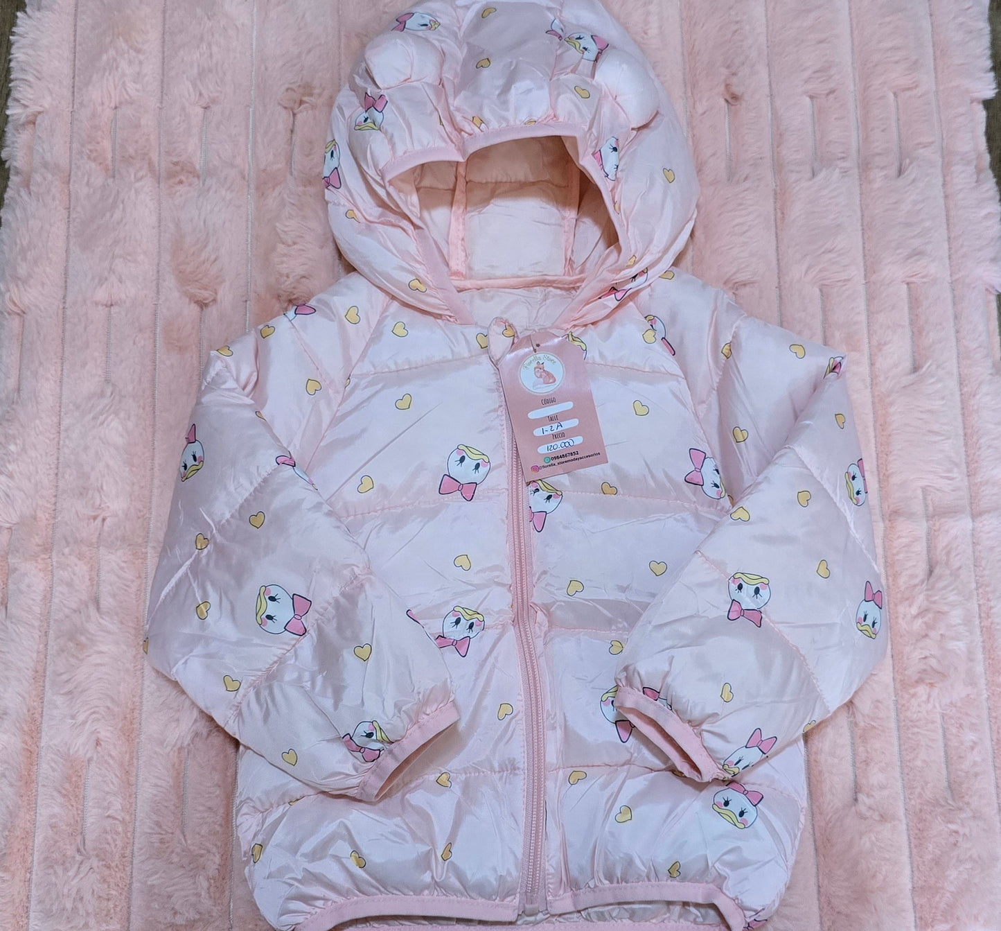 Camperita, campera, rompe viento rosa Daisy💗 1039