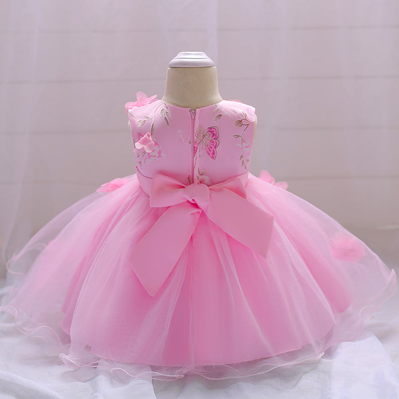 Vestido Mariposas Rosa Elegante