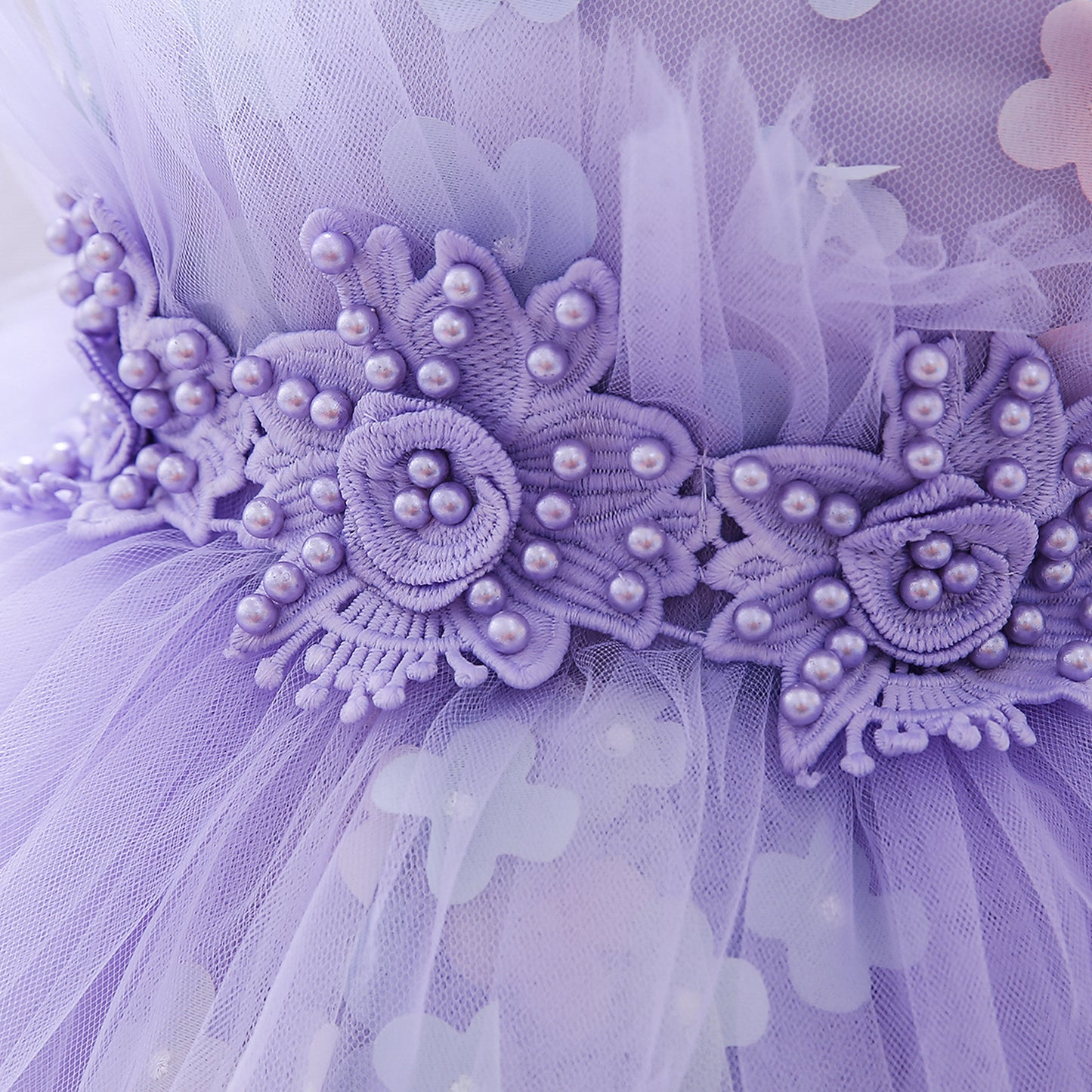 Vestido Lila, Flores, bosque encantado