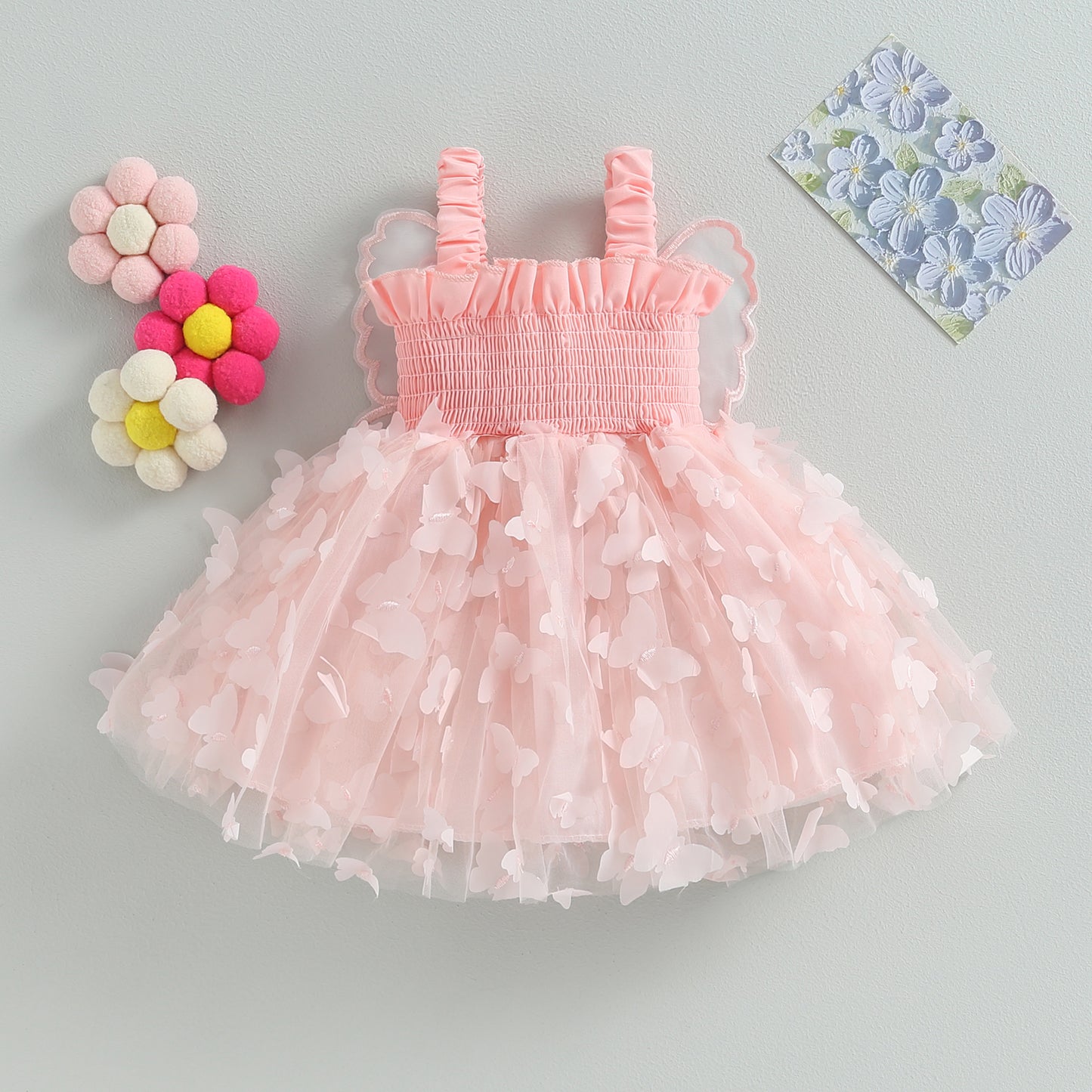 Vestido Rosa Mariposas🌸🦋1203