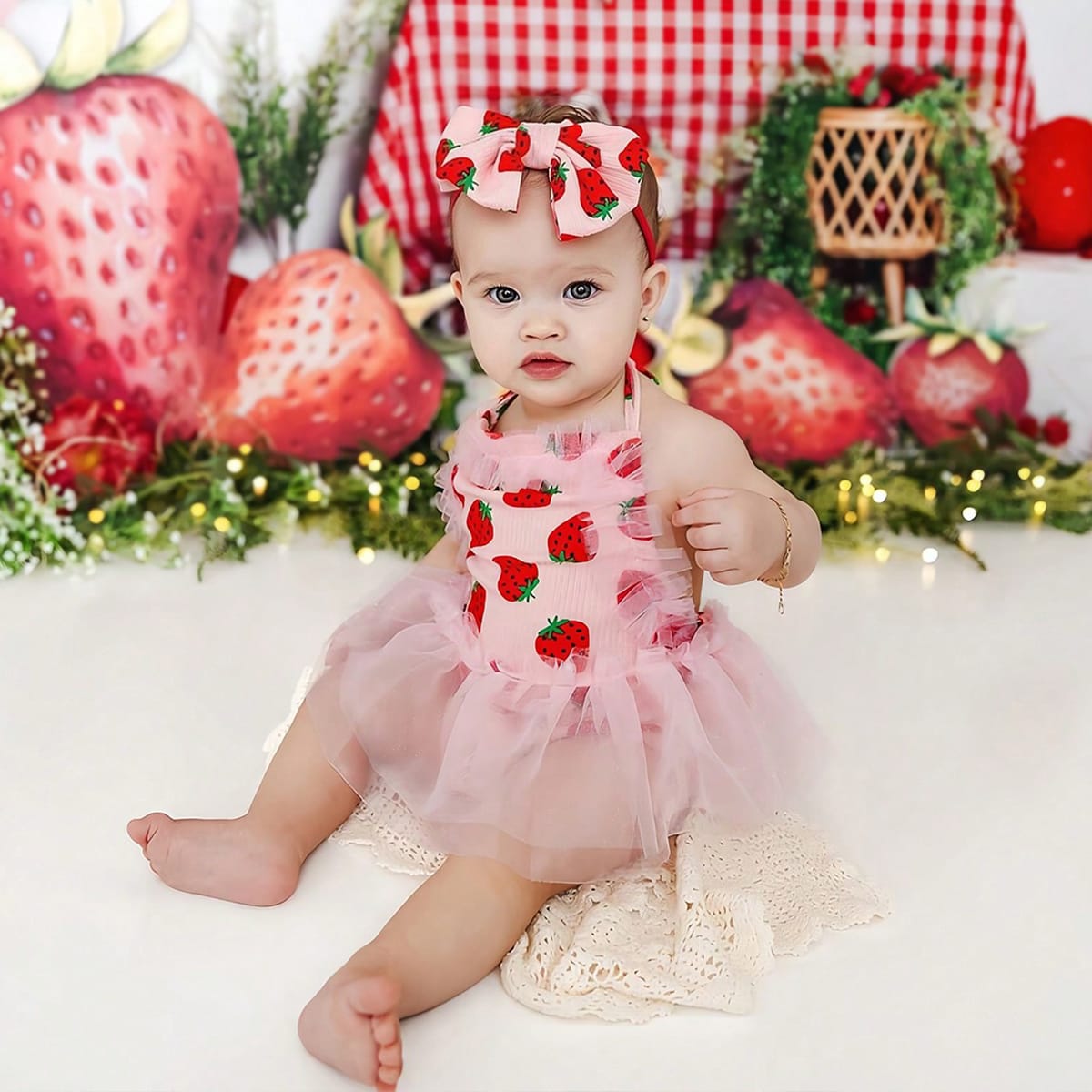 Conjunto Body más vincha frutillita🍓