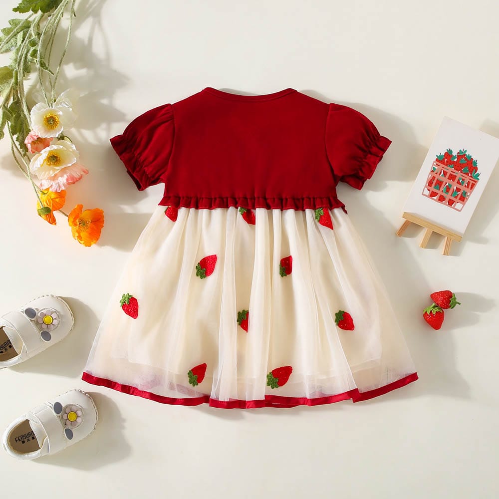 Vestido rojo frutillita🍓