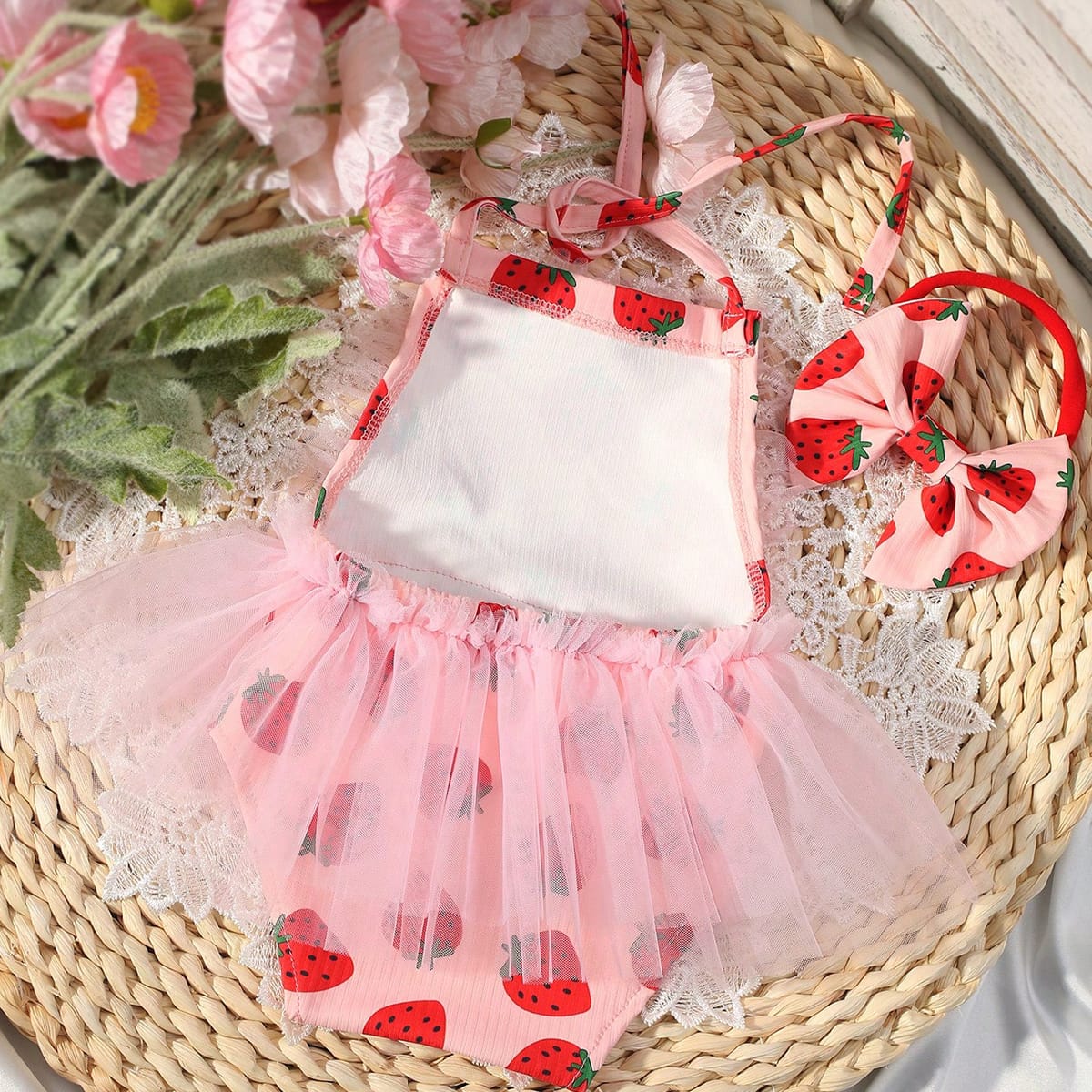 Conjunto Body más vincha frutillita🍓