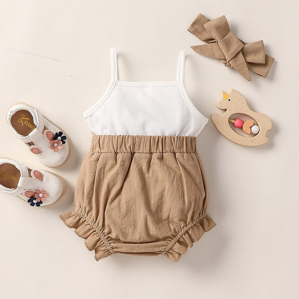 Conjunto Body Beige más vincha