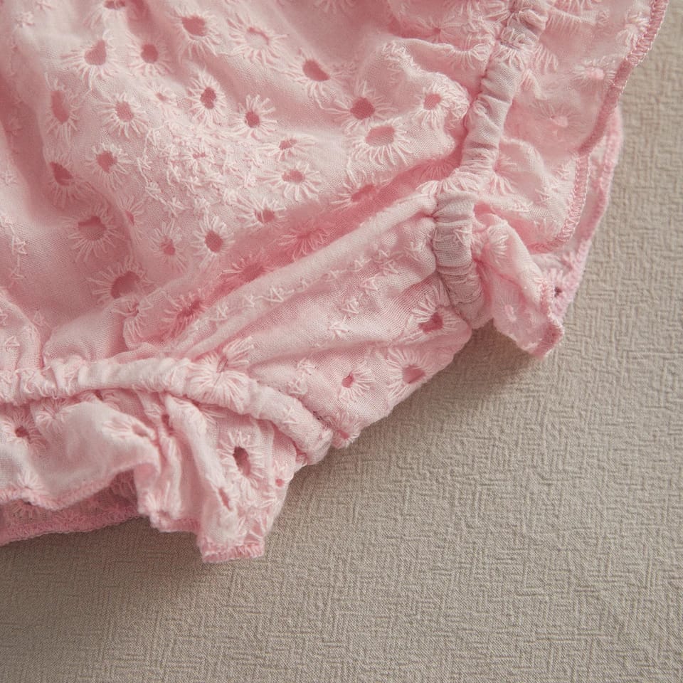 Conjunto, vestido más bombachita, Broderie
