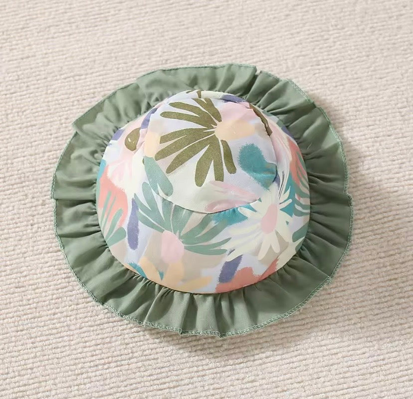 Vestido verde más sombrero 👒💚3607