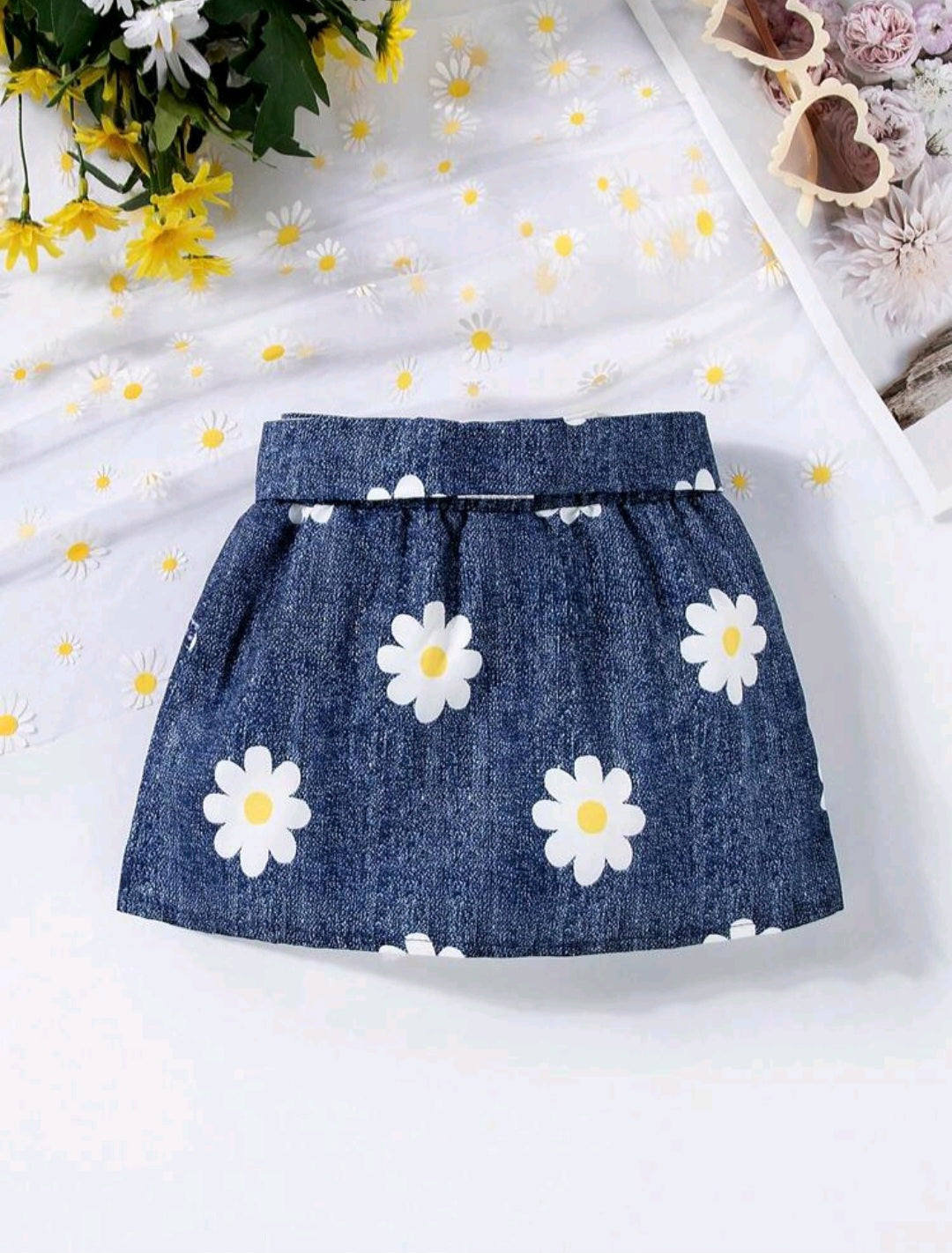 Pollerita, falda, margaritas 🌼 2071