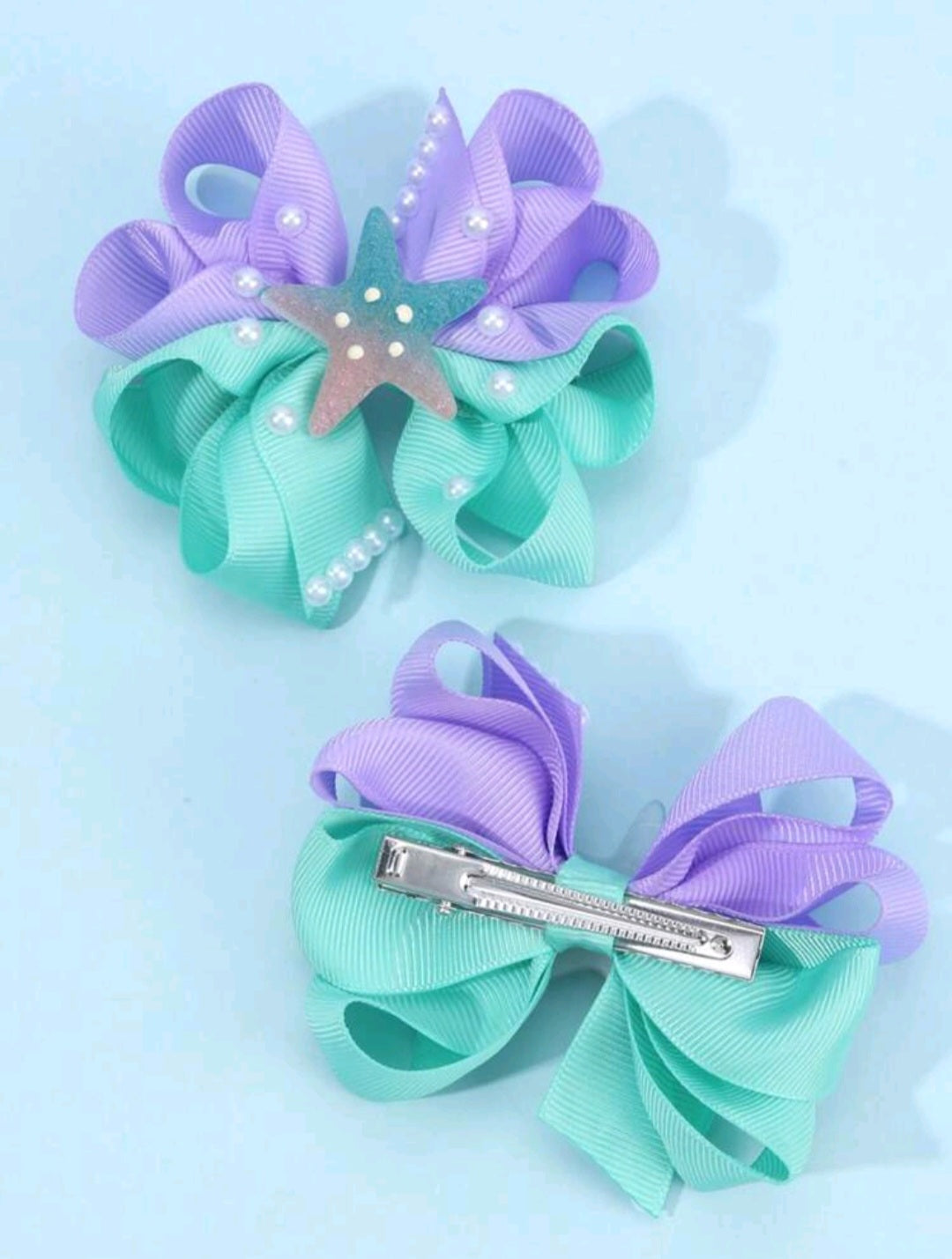 Accesorios la unidad 🎀, hebillitas, hebilla, sirena, verde agua, lila