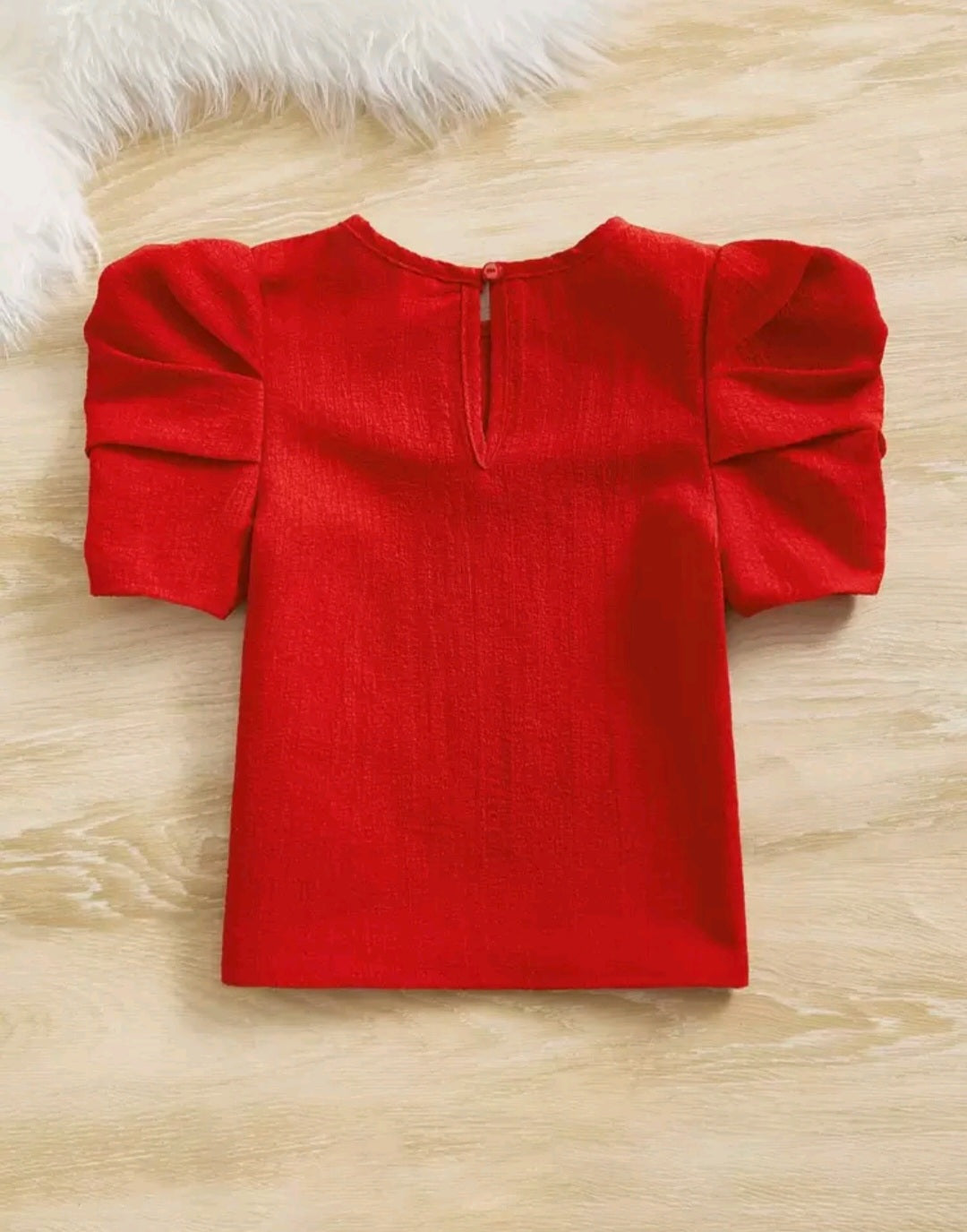 Blusa roja manga princesa, Cod 1006