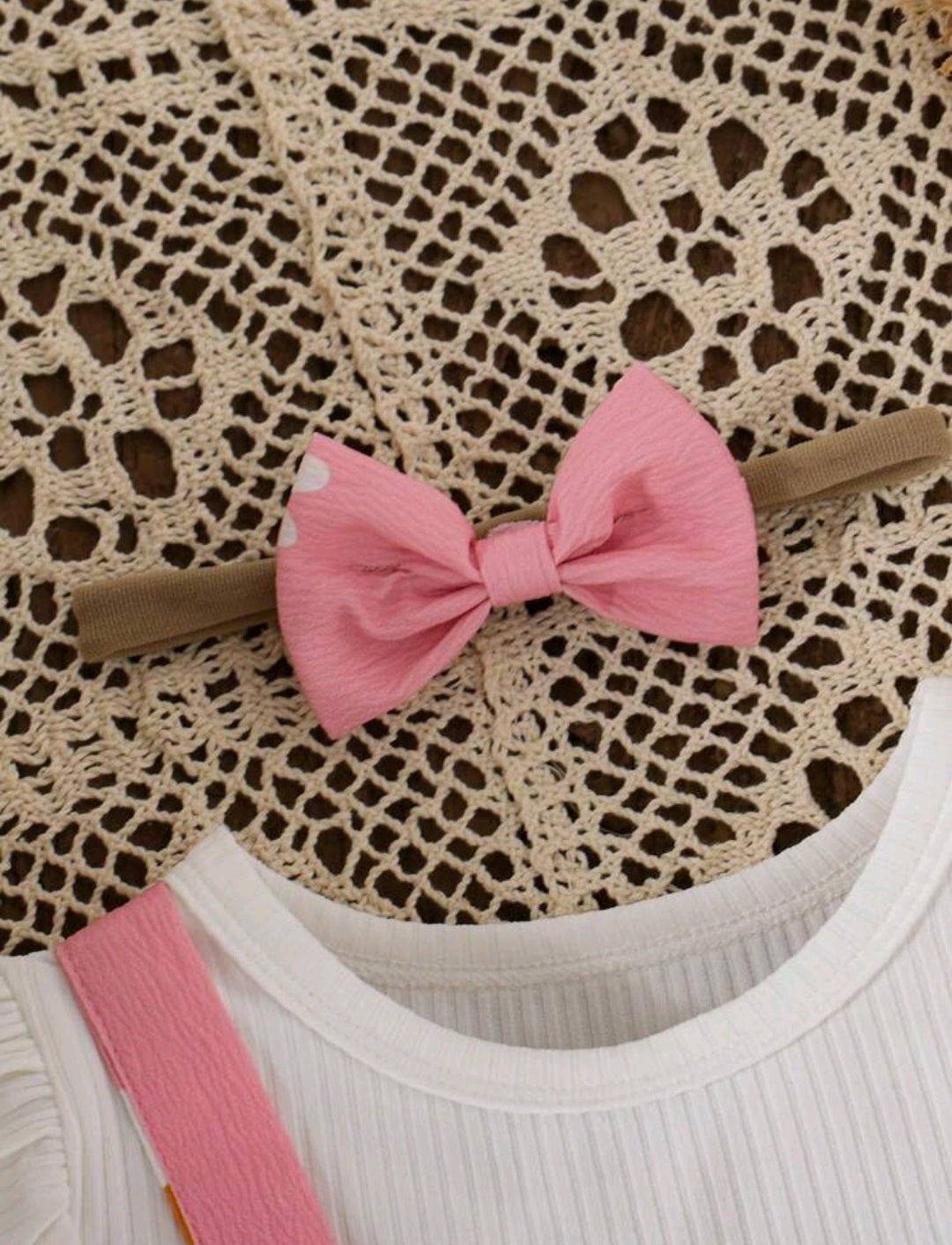 Conjunto Jardinera rosa con margaritas más blusa🌸