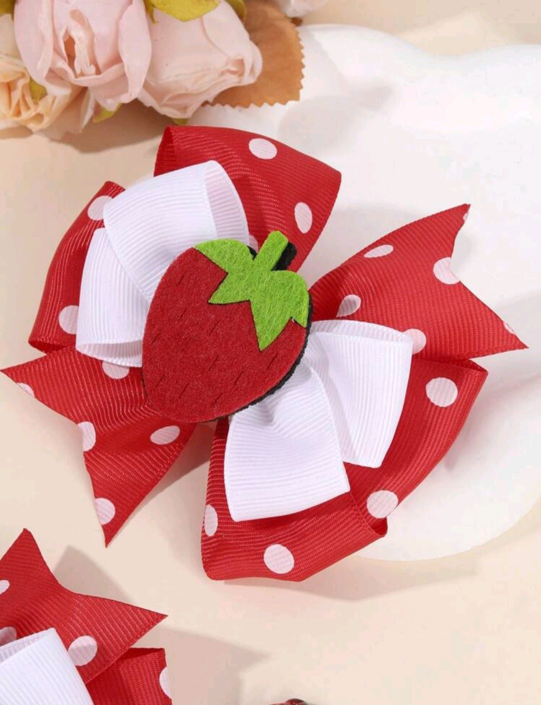 Accesorios, Rojo, frutilla, navidad, hebillitas