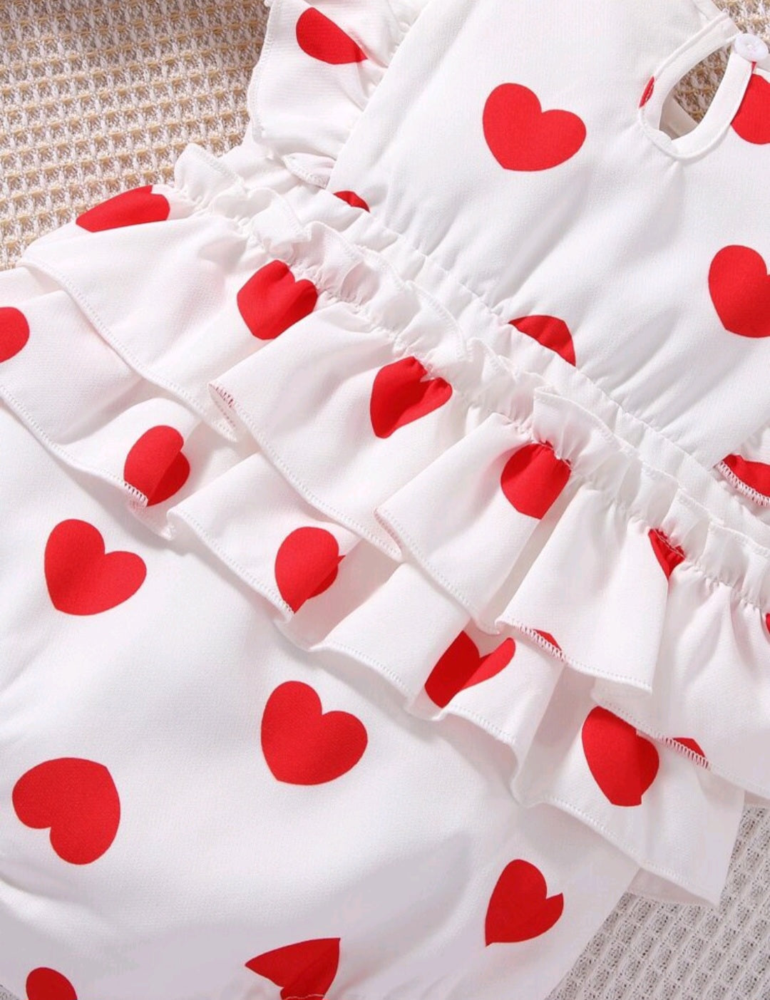 Body blanco con corazones, San Valentin, enamorados, rojo