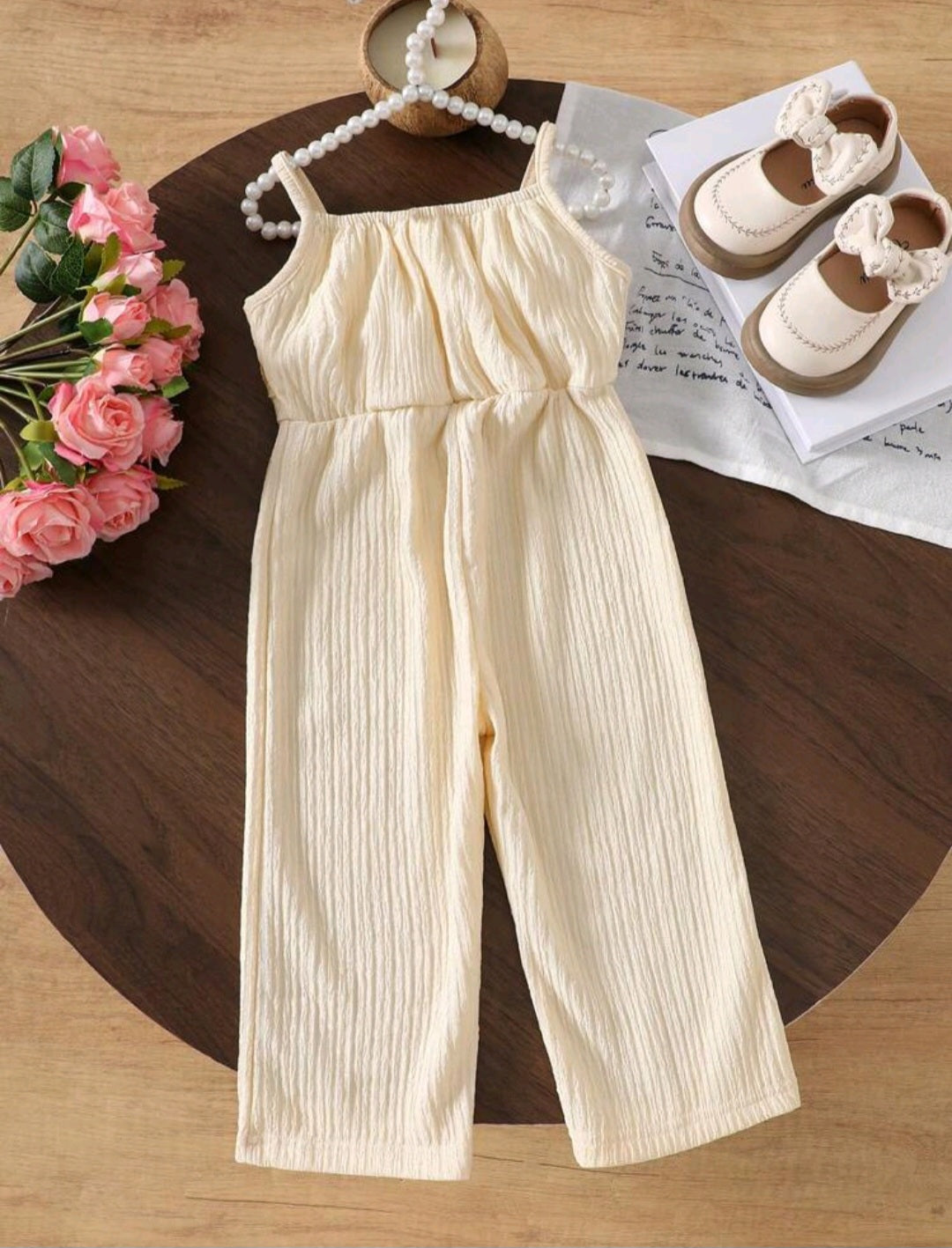 Enterizo Beige único talle 6-9meses🎀1036