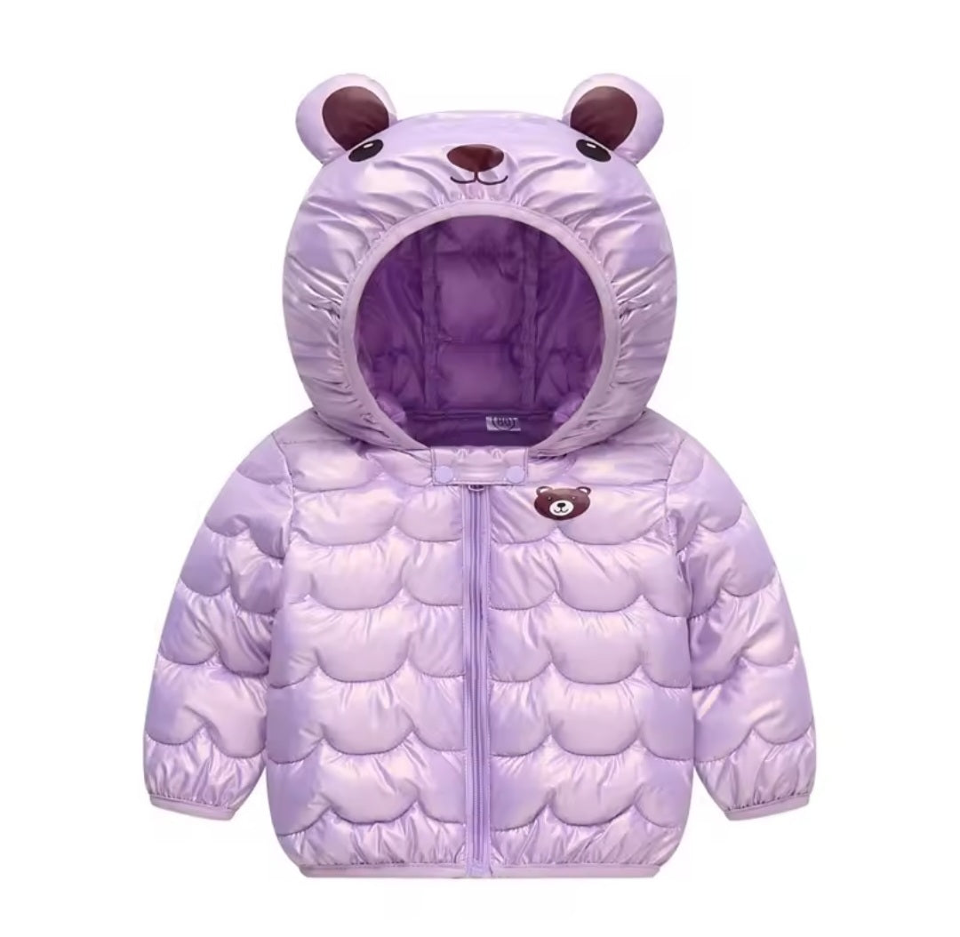Camperita, campera, rompe viento lila metalizada 💟1037