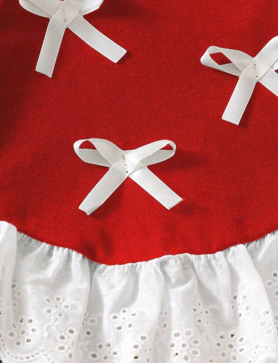 Blusa roja con moños blancos🎀❣️ 1168