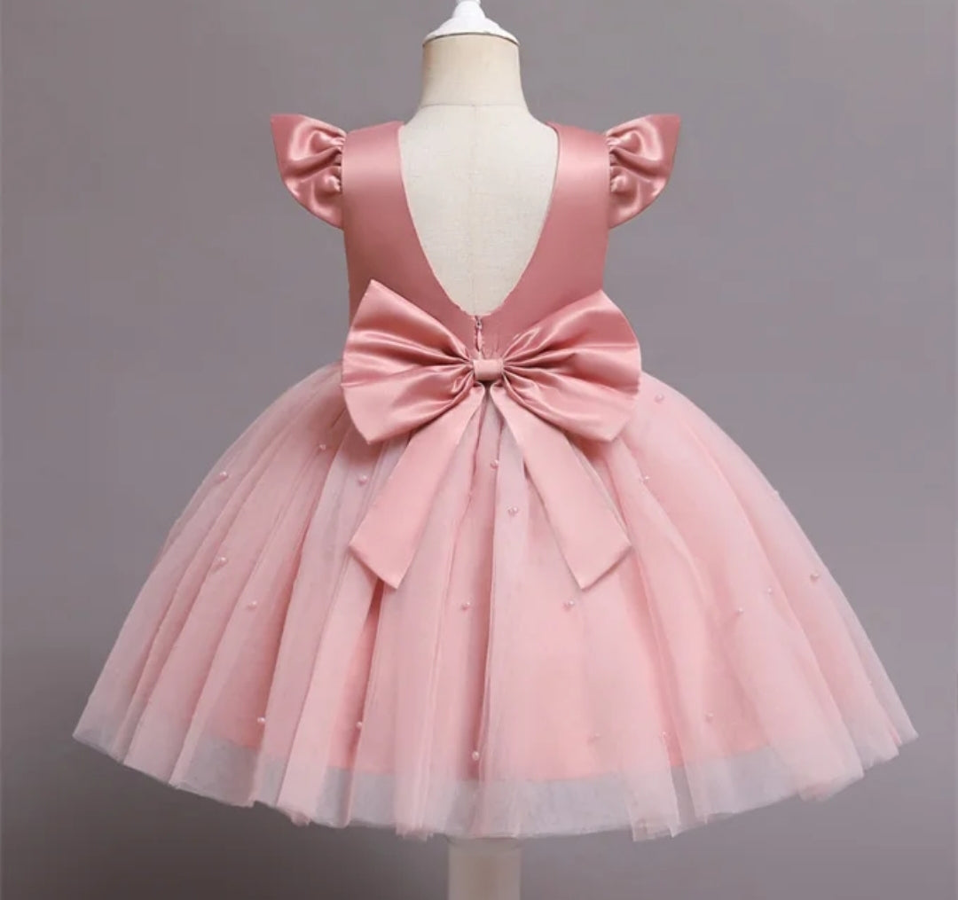 Vestido rosa vieja con perlitas🎀✨ 1574