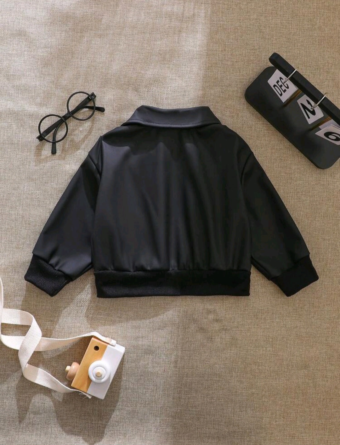 Camperita de cuerina negro🖤 2568