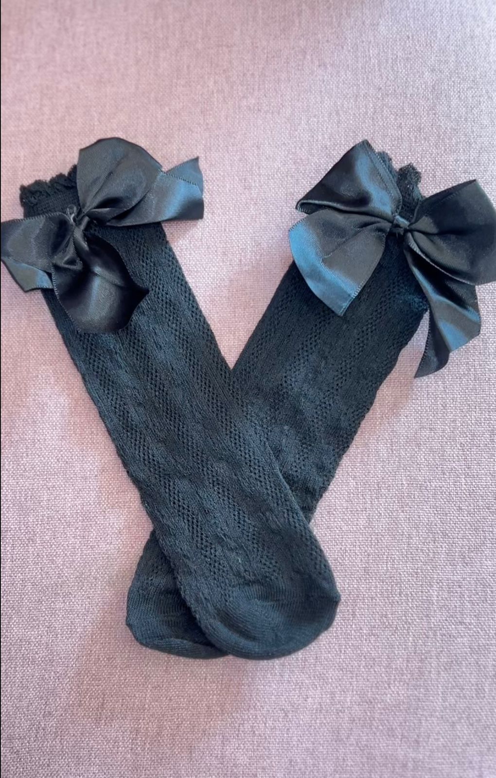 Media bucanera sin talón, detalle moñito🎀🎀1223