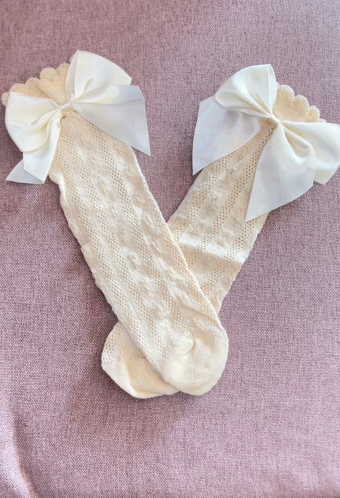 Media bucanera sin talón, detalle moñito🎀🎀1223