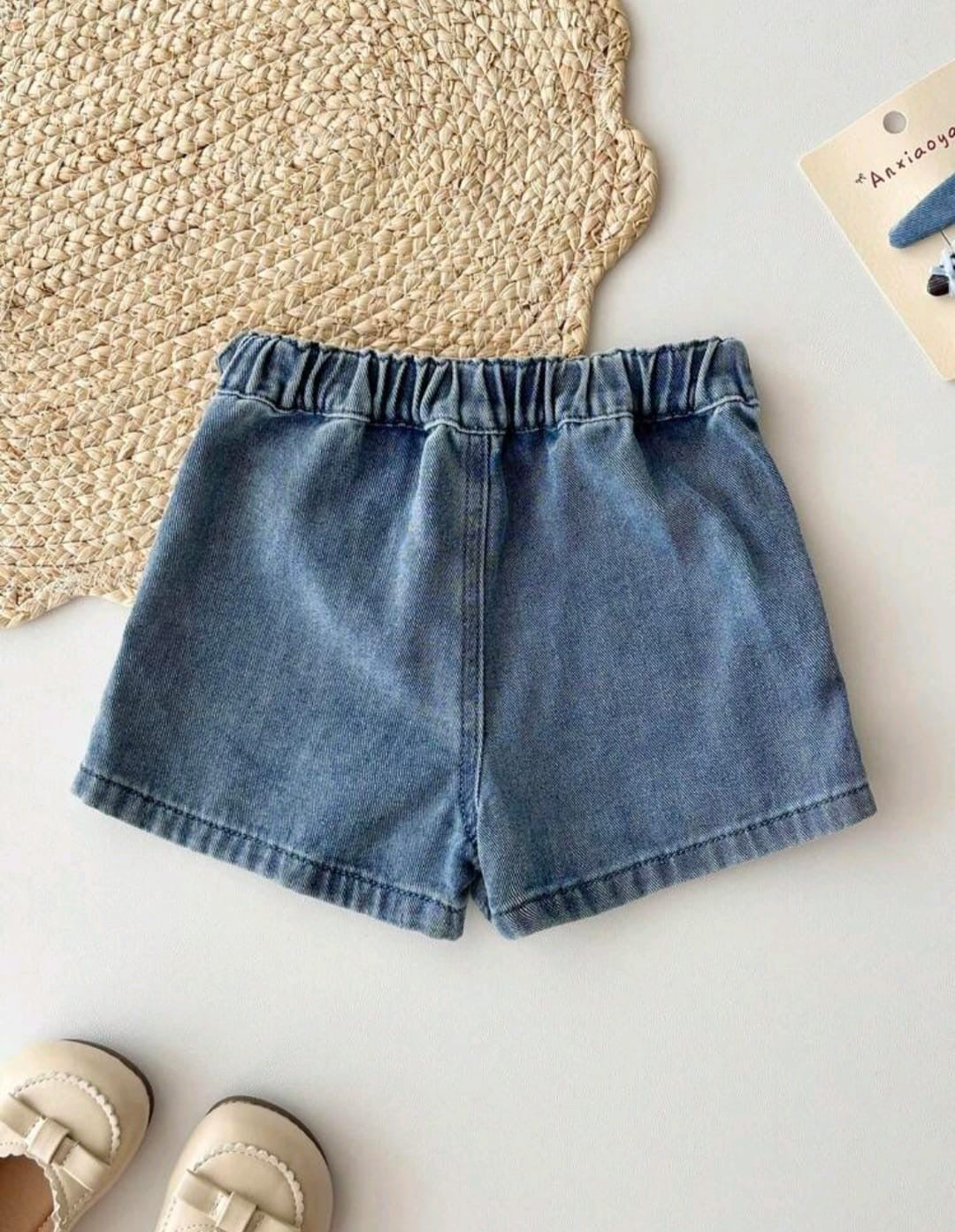 Short pollera de jeans con moñitos 💙🎀 3606
