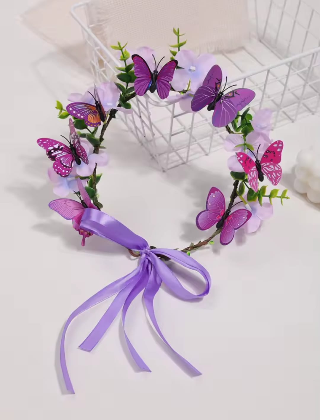 Corona, Tocado, mariposas, flores, bosque encantado 💗🦋1293