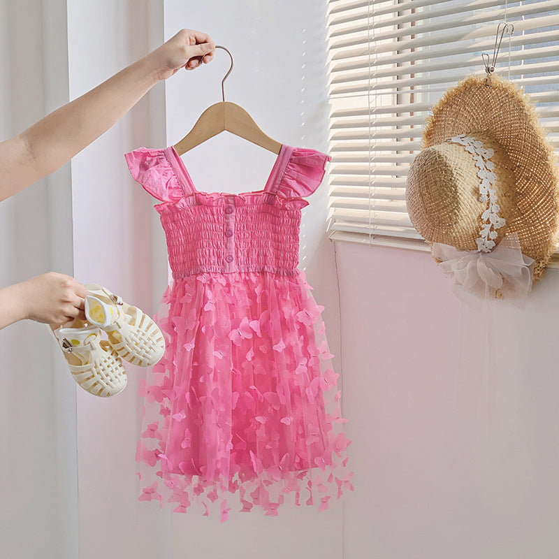 Vestido Rosa Mariposas 🩷✨ 1654