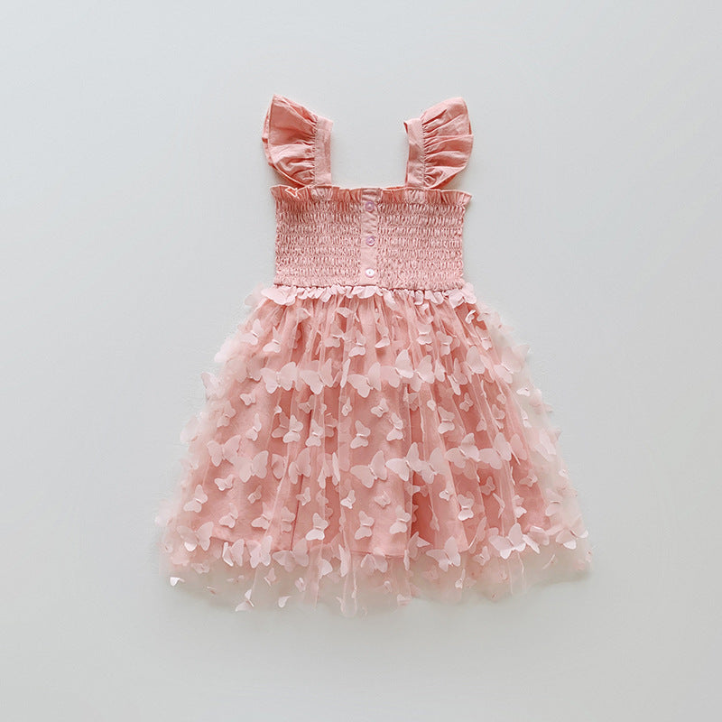 Vestido Rosa Mariposas 🦋✨ 1652