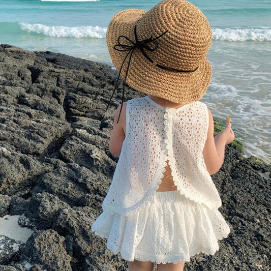 Conjunto blanco, short pollera más blusa, verano, año nuevo