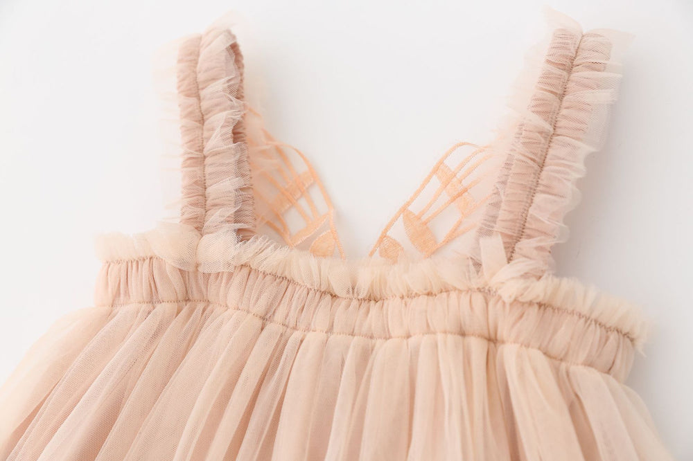 Vestido Beige mariposas 1731