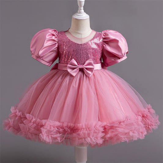 Vestido Rosa Vieja Elegante